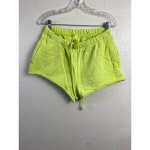 Good American Neon Yellow High Waist Shorts